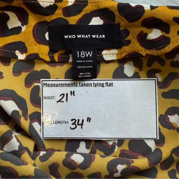 Who What Wear Scarf Hem Modern Leopard Midi Skirt- 18W - Picture 5 of 5